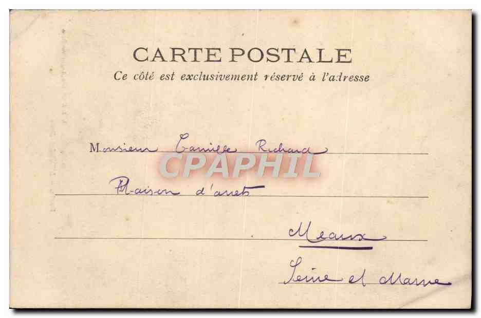 CPA Paris L'Hotel De Sens — Rückseite