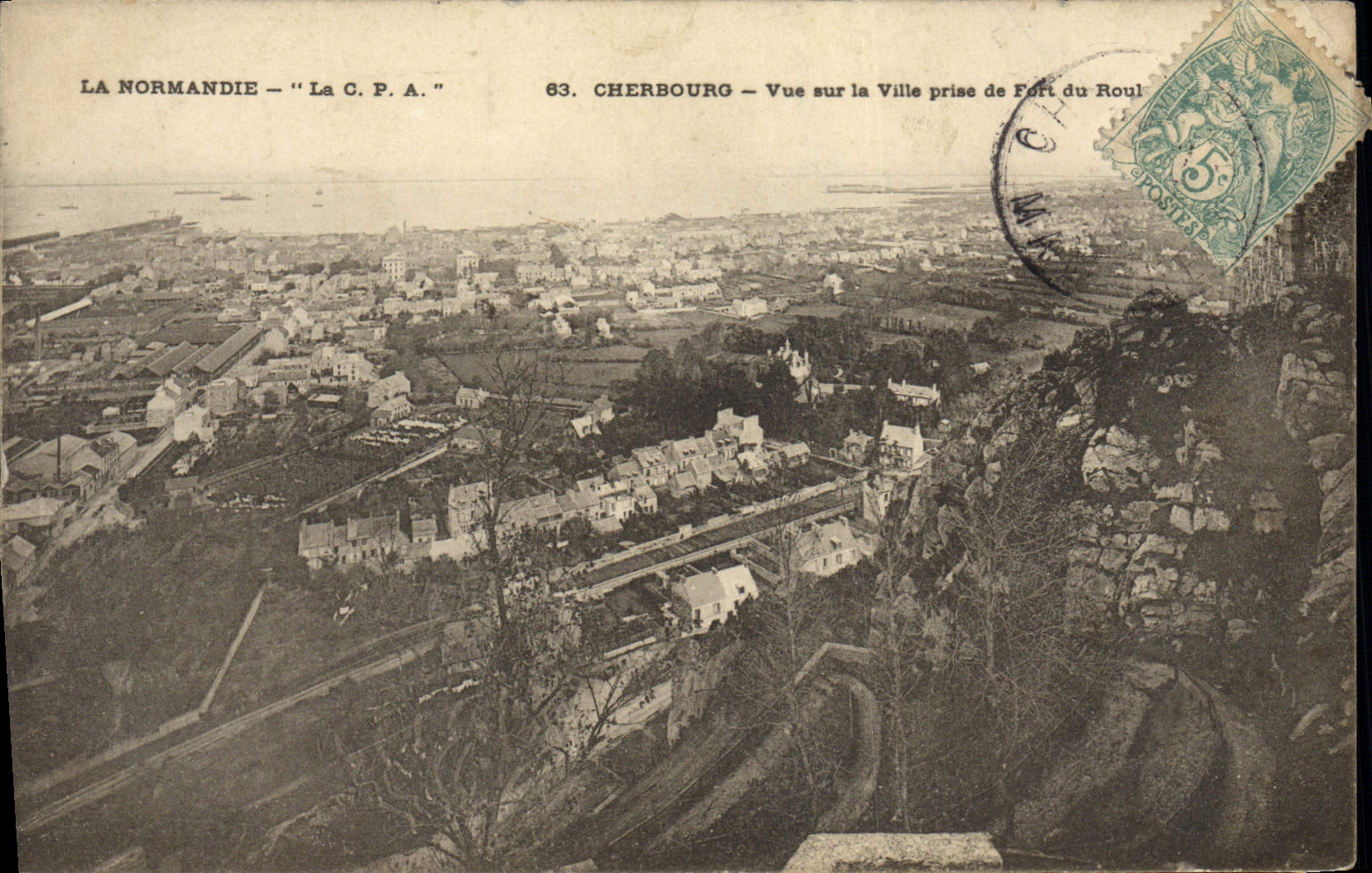 CPA La Normandie Cherbourg Vue Sur La Ville Prise De Fort