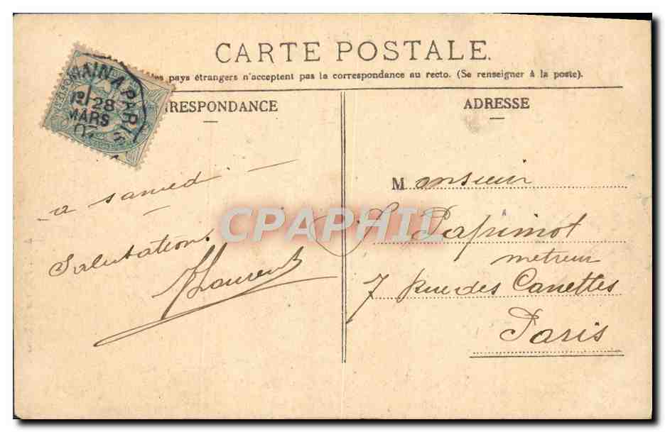 CPA Saint Germain En Laye Pavillon Henri IV — Back