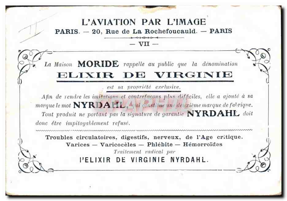 CPA Aviation Avion Premier voyage an aeroplane Farman vole de Chalons a Reims  — Rückseite