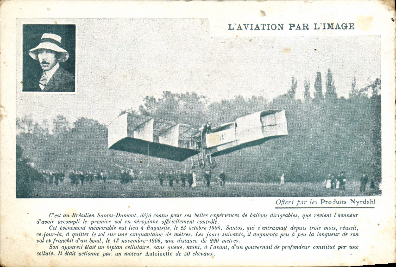 CPA Aviation Avion Bresilien Santos Dumont Produits Nyrdahl