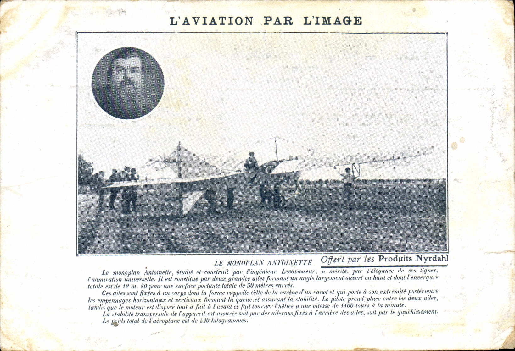 CPA Aviation Avion Monoplan antoinette Nyrdahl