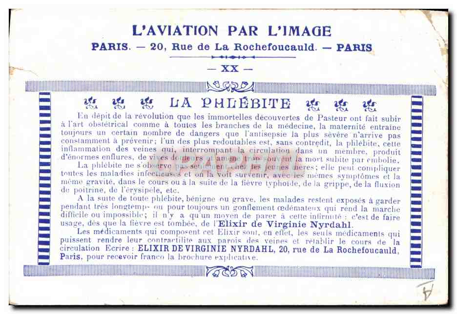 CPA Aviation Avion Mademoiselle Dutrieu Aviatrice — Verso