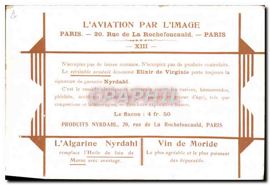 CPA Aviation Avion De Juvisy a Orleans en aeroplane  — Verso