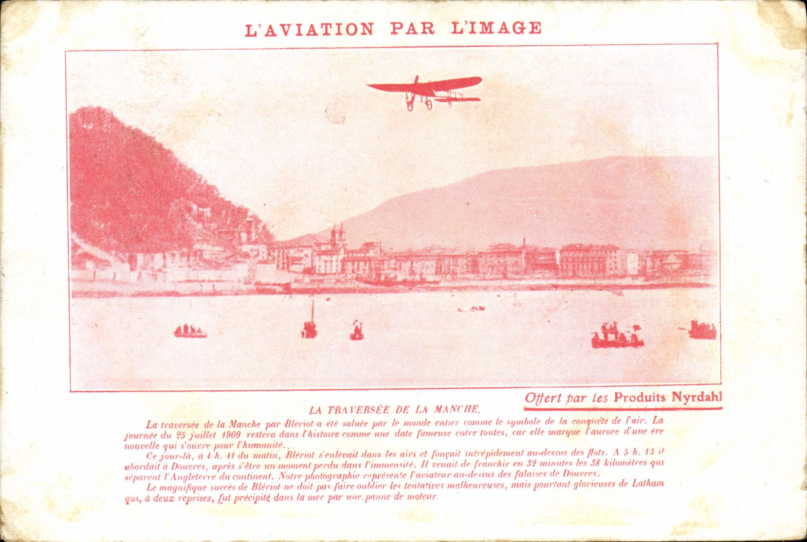 CPA Aviation Avion La traversee de la Manche Nyrdahl 