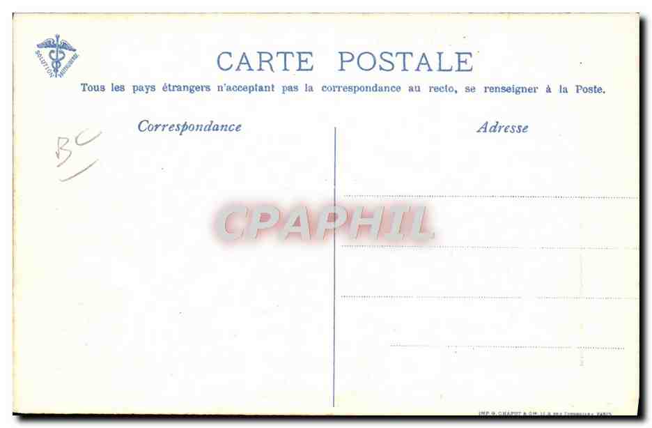 CPA Aviation Avion Biplan Caudron Circuit europeen Juin Juillet 1911 le depart de Duval — Rückseite
