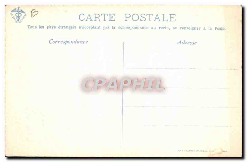 CPA Aviation Avion Monoplan Train Circuit europeen Juin Juillet 1911 Le depart de Train  — Verso