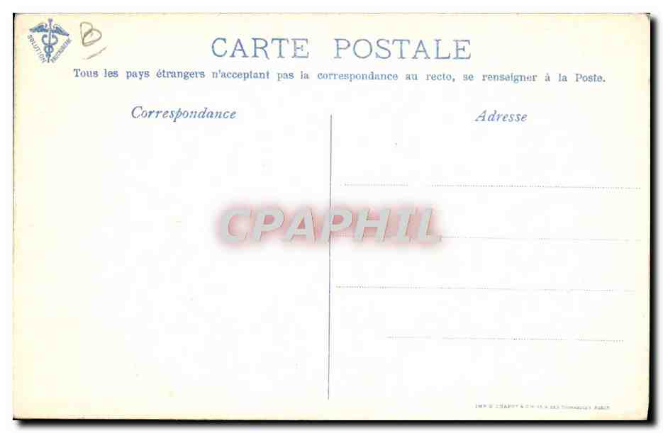 CPA Aviation Avion Monoplan Train Circuit europeen Juin Juillet 1911 Train en plein vol arrive a Chalons  — Rückseite