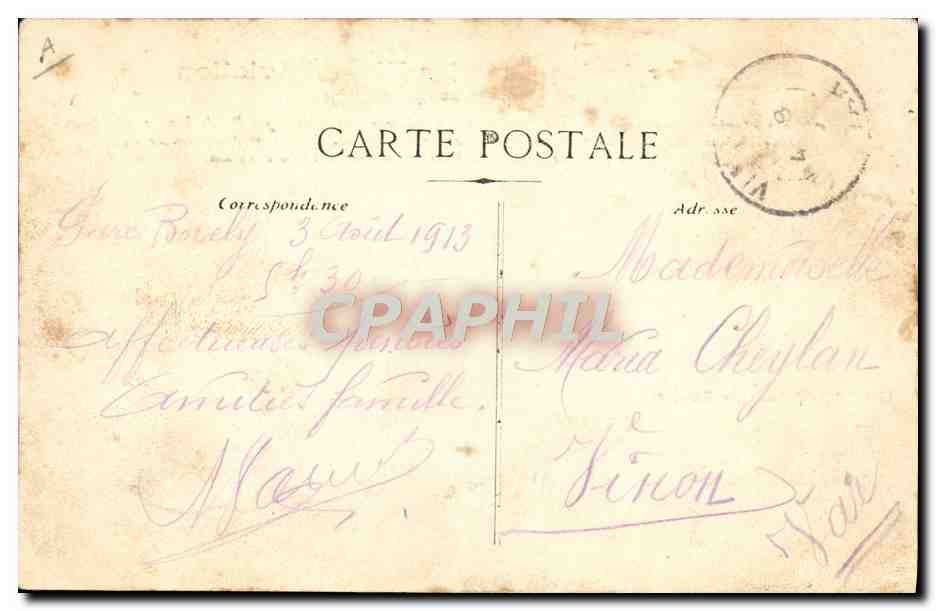 CPA Aviation Avion Souvenir des Grandes Fetes d'aviation Garros sur son monoplan Bleriot  — Rückseite