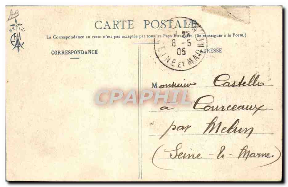 Scènes de la vie de bord — A l'assaut des Mâts — Collection E. Hamonic — Cliché E. Lesech — Verso