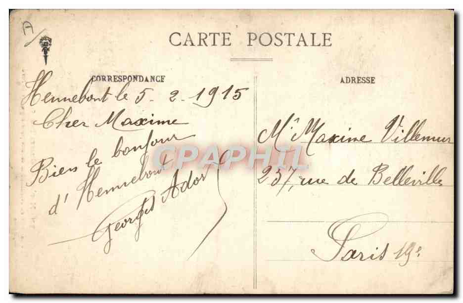 Marine de Guerre Française — La causserie en attendant la vedette pour regagner le bord — Artaud et Nozaïs, Nantes — Verso