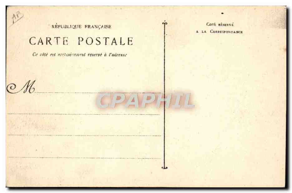 Lancement de torpille — Marine militaire française — M. B. 62 Toulon — Verso