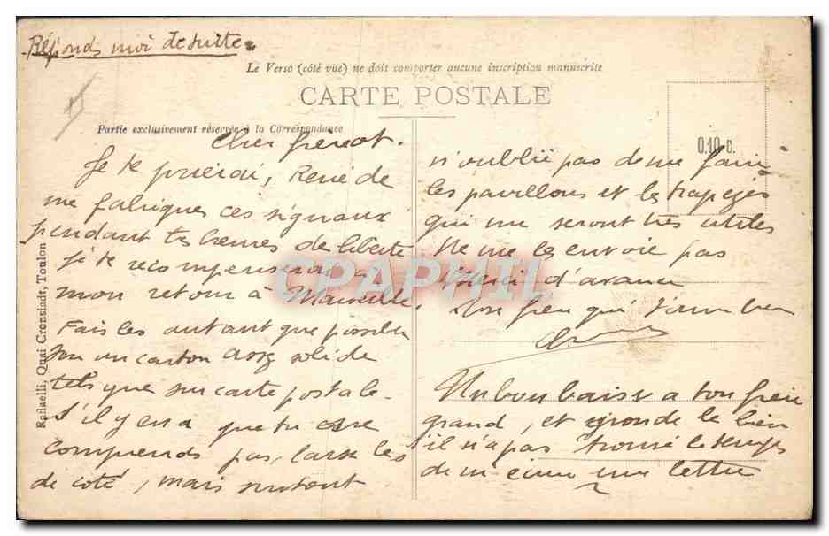 CPA Illustrateur Gervese Nos marins Salon de Coiffure Coiffeur  — Rückseite