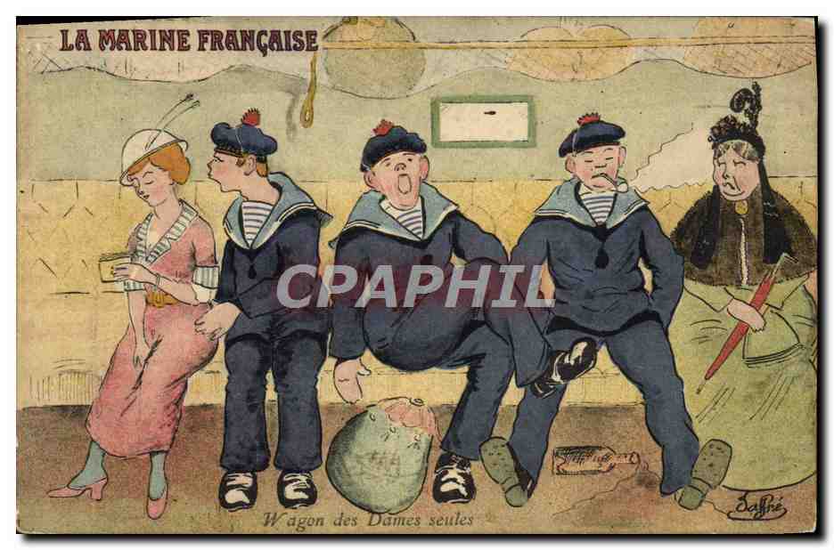 La Marine Française — Wagon des Dames seules — Saffré