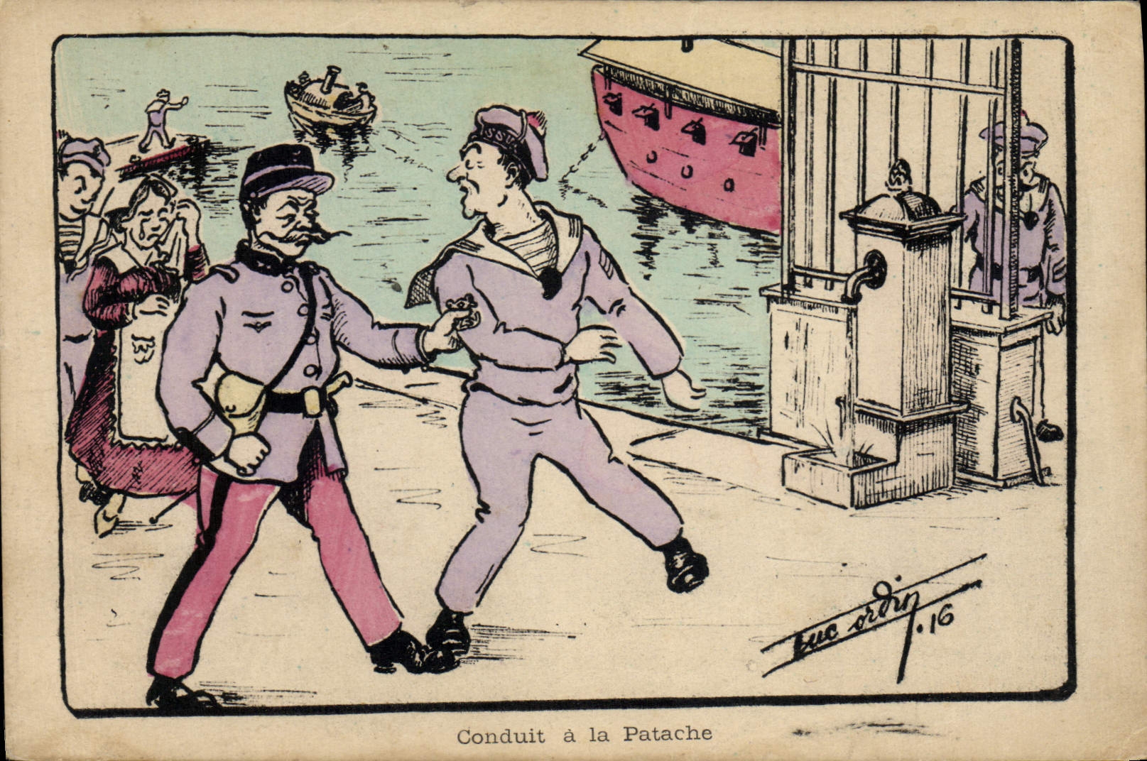 Conduit à la Patache — caricature de Luc Oudin, n°16