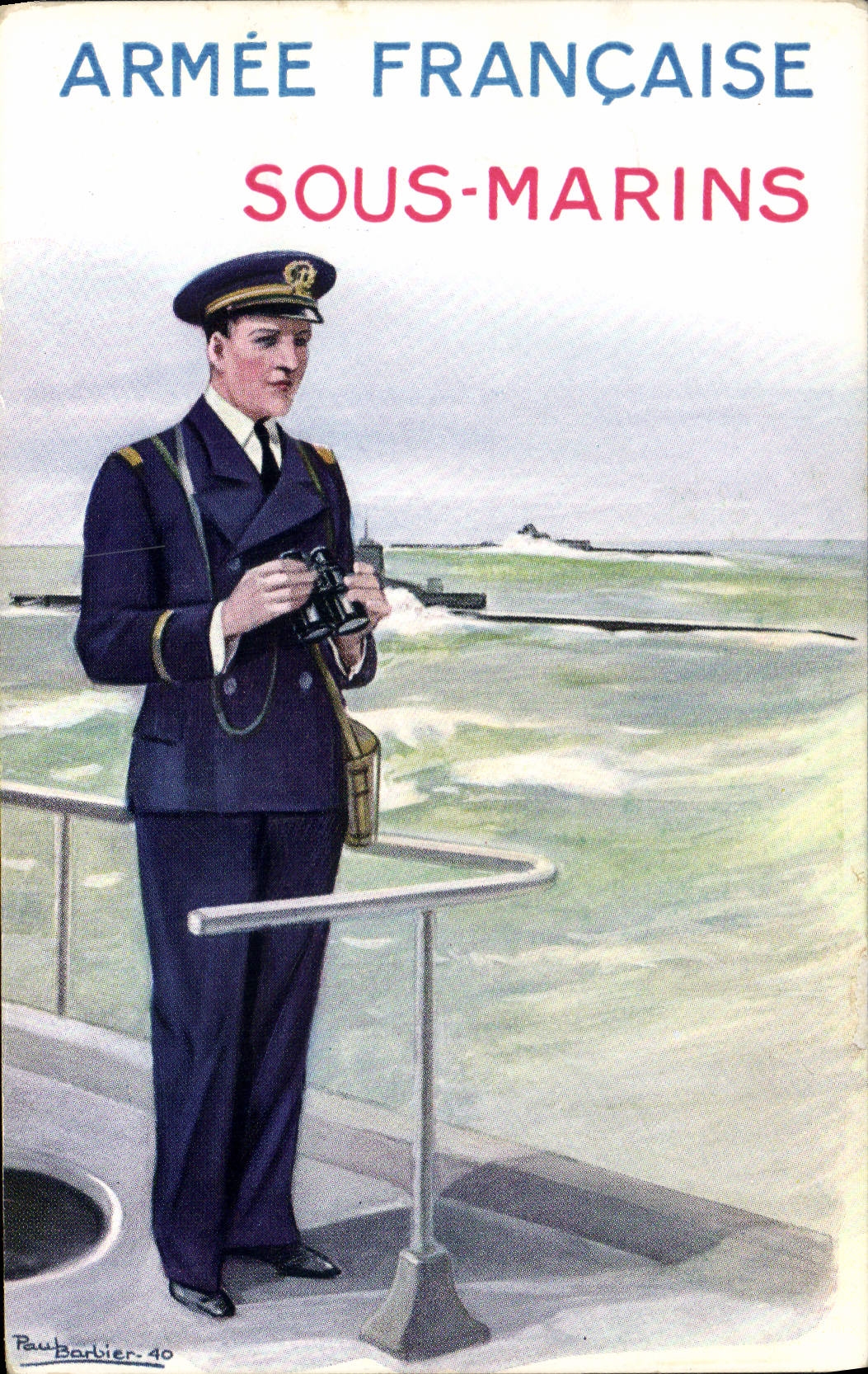 CPA Bateau Guerre Armee Francaise Sous MArins Pal Barbier 40
