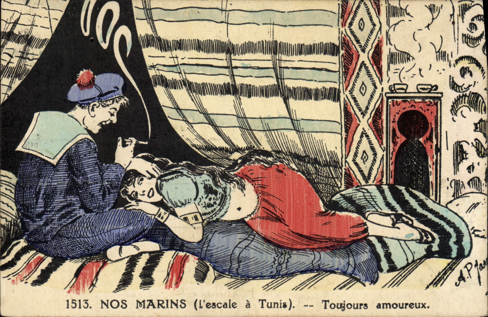 Nos marins (l'escale à Tunis) — Toujours amoureux. — A.P. Jourdan