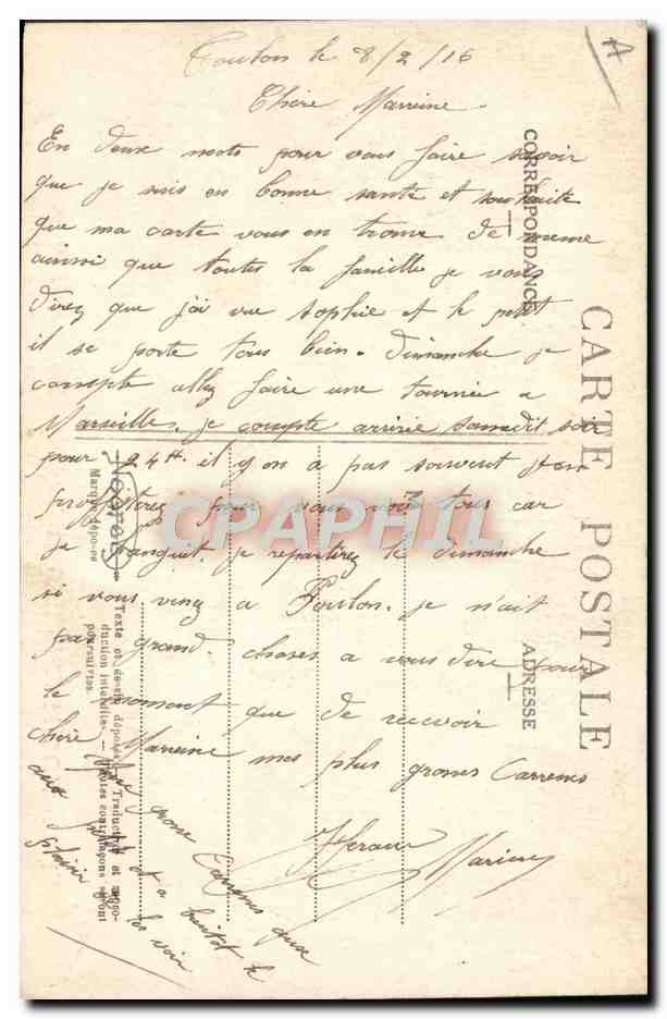 CPA Bateau Guerre Nos Mathurins Un fameux coup Canon  — Verso
