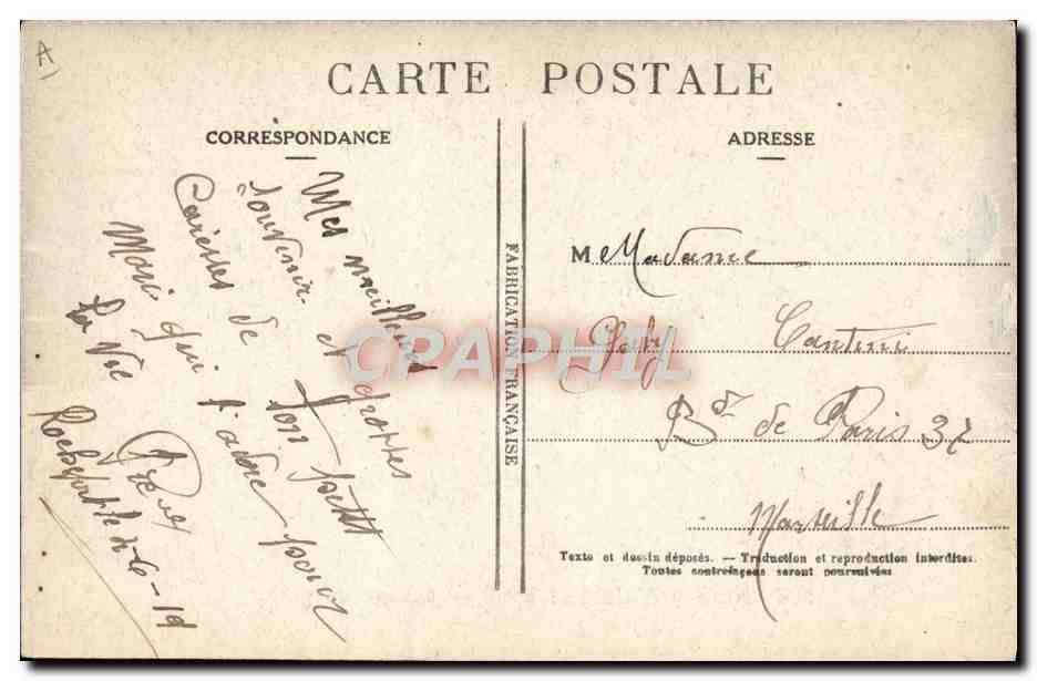 CPA Bateau Guerre Nos marins Lavage du pont — Verso