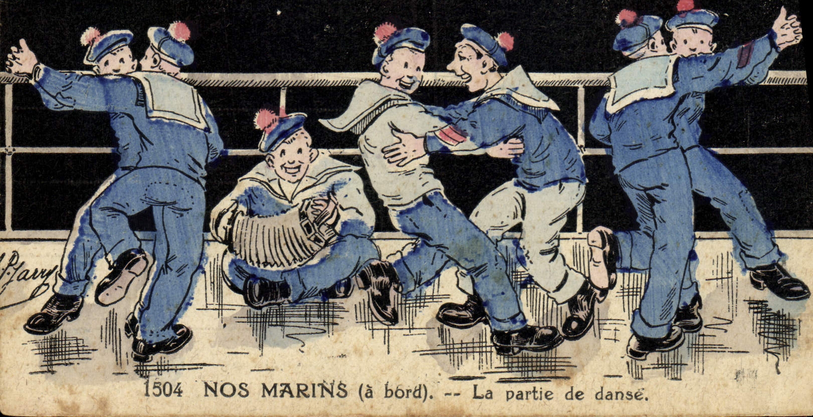 Nos marins (à bord) — La partie de danse — Plang, n° 1504