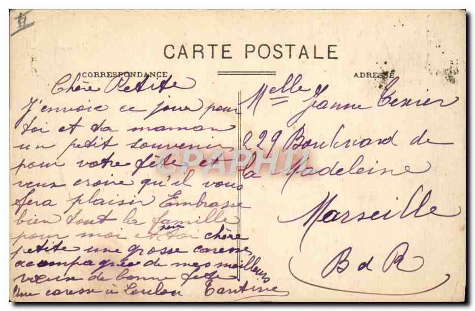 CPA Tramway Train Bordeaux Gare du Midi Depart  — Verso