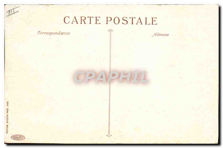 CPA Tramway Train Nice Avenue de la gare Automobile — Verso
