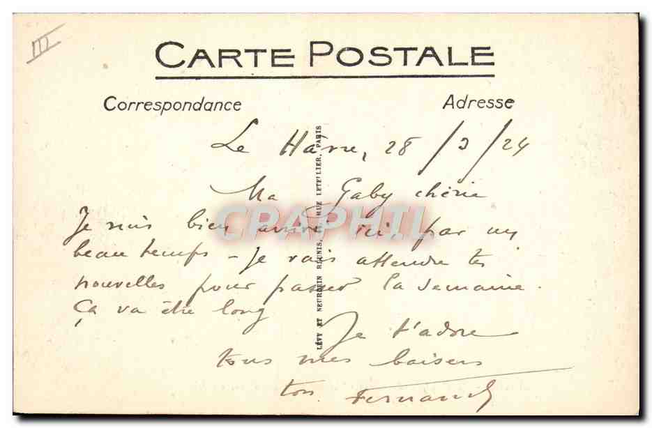 CPA Tramway Train Le Havre Le boulevard Albert 1er et la nouvelle jetee — Verso