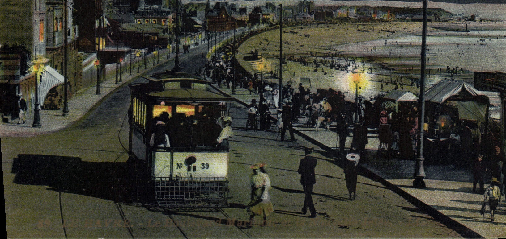 CPA Tramway Train le Havre le boulevard maritime et la nouvelle jetee