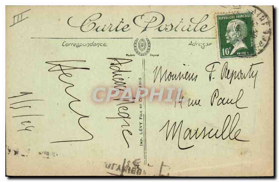 CPA Tramway Train le Havre la rue Thiers  — Verso