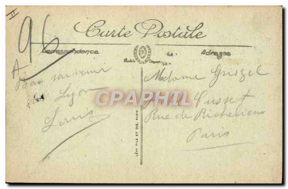 CPA Tramway Train Lyon Le pont Morand  — Verso