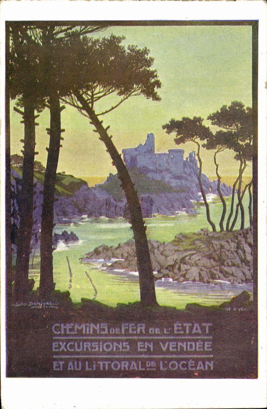 CPA Fantaisie Illustrateur Chemins de fer de L'Etat Vendee 