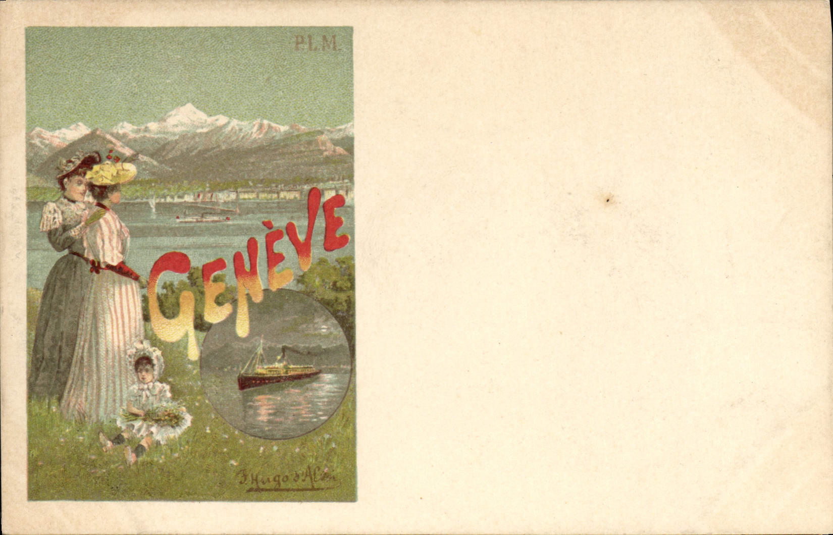 CPA Fantaisie Illustrateur Geneve Train