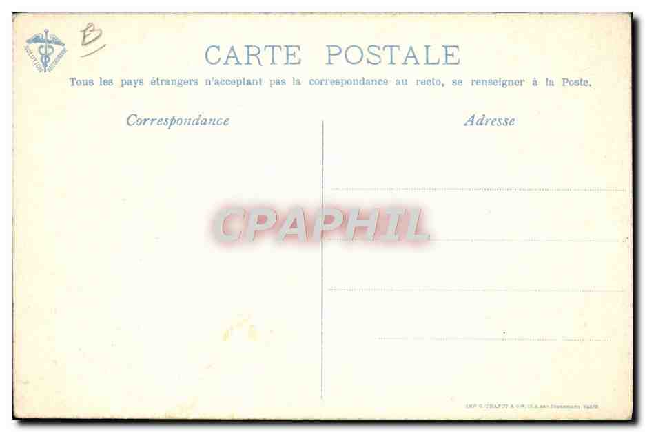 CPA Avion Aviation Monoplan Deperdussin Circuit europeen Juin Juillet 1911 Depart de Vidart Paris Liege  — Rückseite
