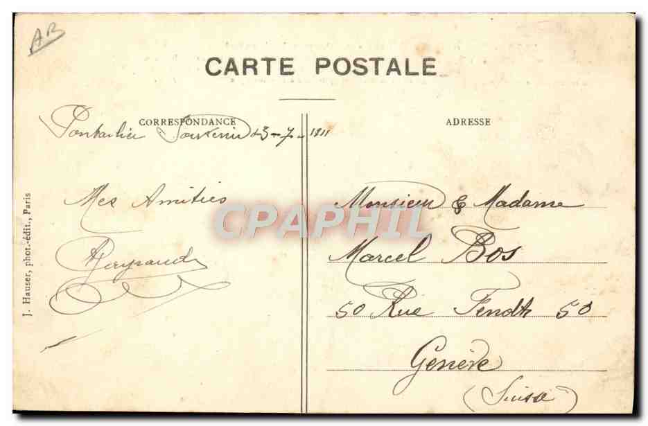 CPA Avion Aviation Monoplan Tellier pilote par Dubonnet  — Rückseite