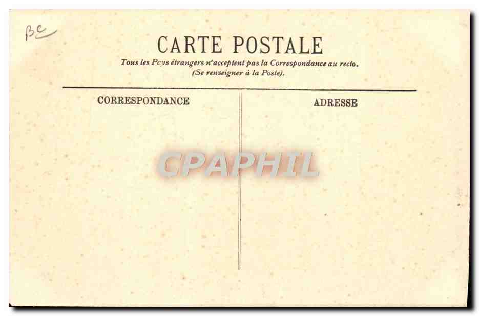 CPA Avion Aviation Aeroplane Bleriot en plein vol Cheval Charrue  — Verso