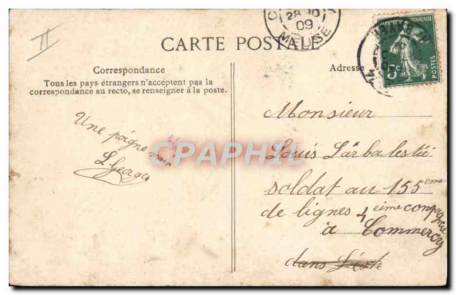 CPA Avion Aviation le comte de Lambert sur son biplan Wright vole de Juvisy a la Tour Eiffel — Rückseite