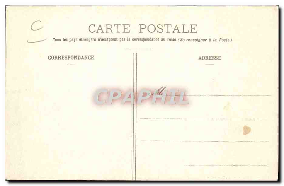 CPA Avion Aviation Aeroplane Farman au camp de Chalons Lancement de l'helice — Rückseite