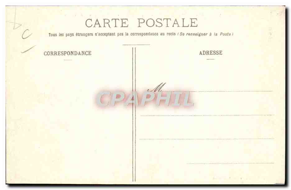 CPA Avion Aviation Aeroplane Farman au camp de Chalons Lancement de l'helice — Rückseite