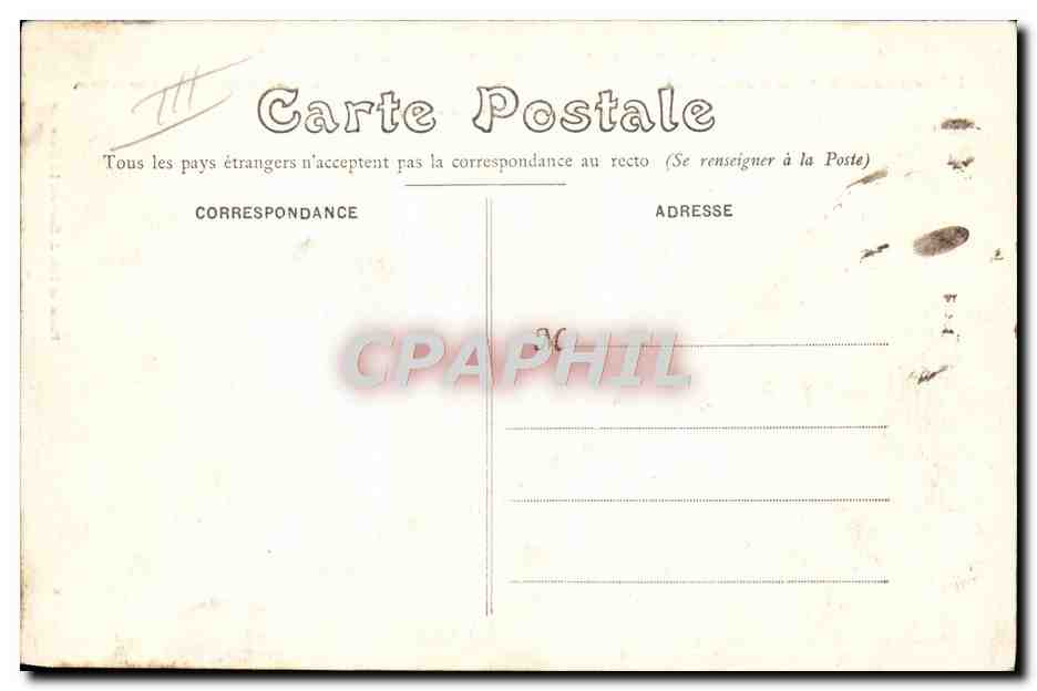 CPA Avion Aviation Aeroplane de l'aviateur Wilbur Wright pendant le vol plane Camp d'Auvours pres le Mans — Rückseite