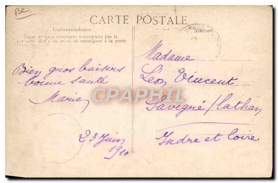 CPA Avion Aviation Grande semaine d'aviation Emile Dubonnet en plein vol sur monoplan Tellier Moteur Panhard Levassor  — Rückseite