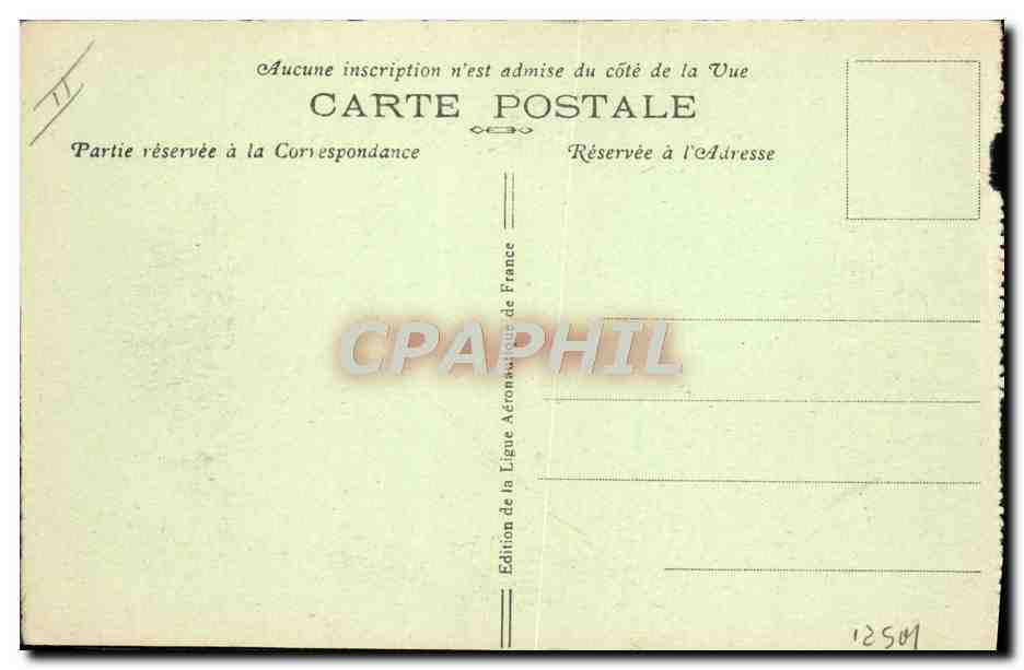CPA Avion Aviation Le voyage de Coste et le Brix Arrivee au Bourget 14 avril 1928 La foule se precipite — Rückseite