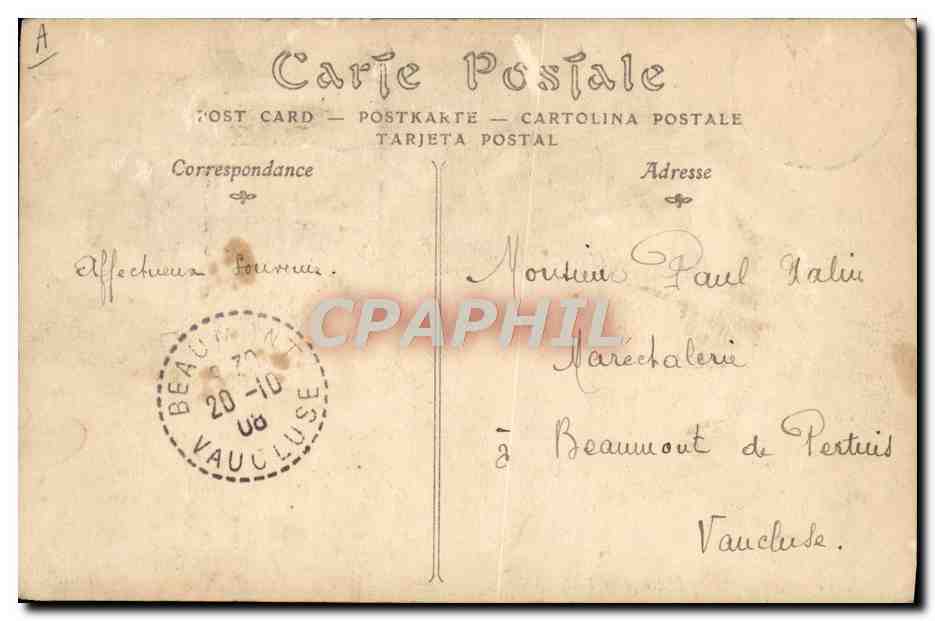 CPA Avion Aviation Aeroplane Farman Paris  — Verso