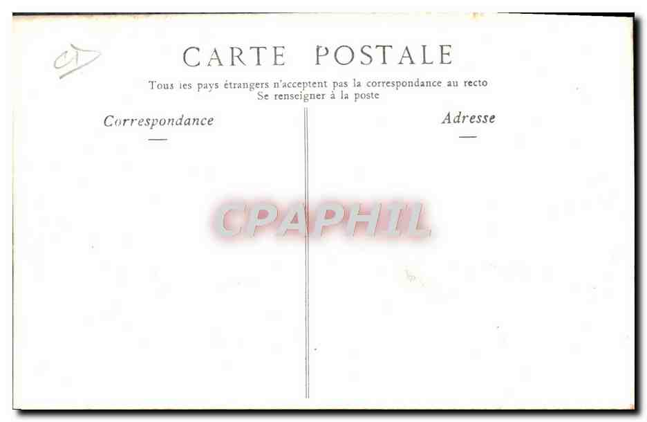 CPA Automobile Coupe Gordon Bennett 5 juillet 1905 Circuit d'Auvergne Thery et son mecanicien Muller — Verso