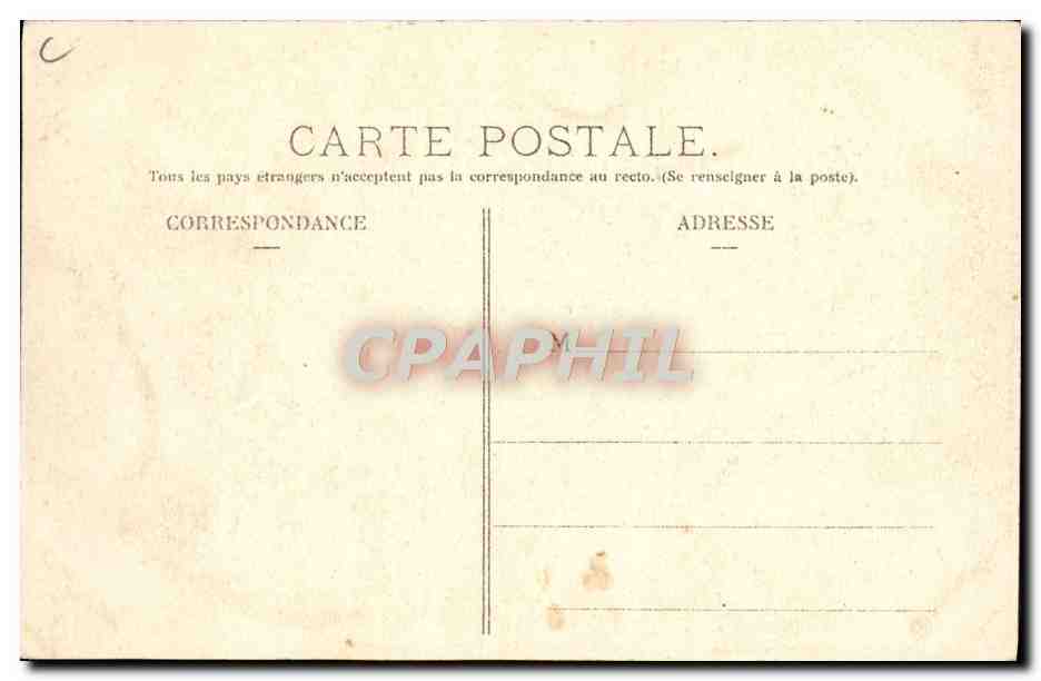 CPA Automobile CPA Automobile Coupe Gordon Bennett 5 juillet 1905 Circuit d'Auvergne Tournant du gendarme — Verso