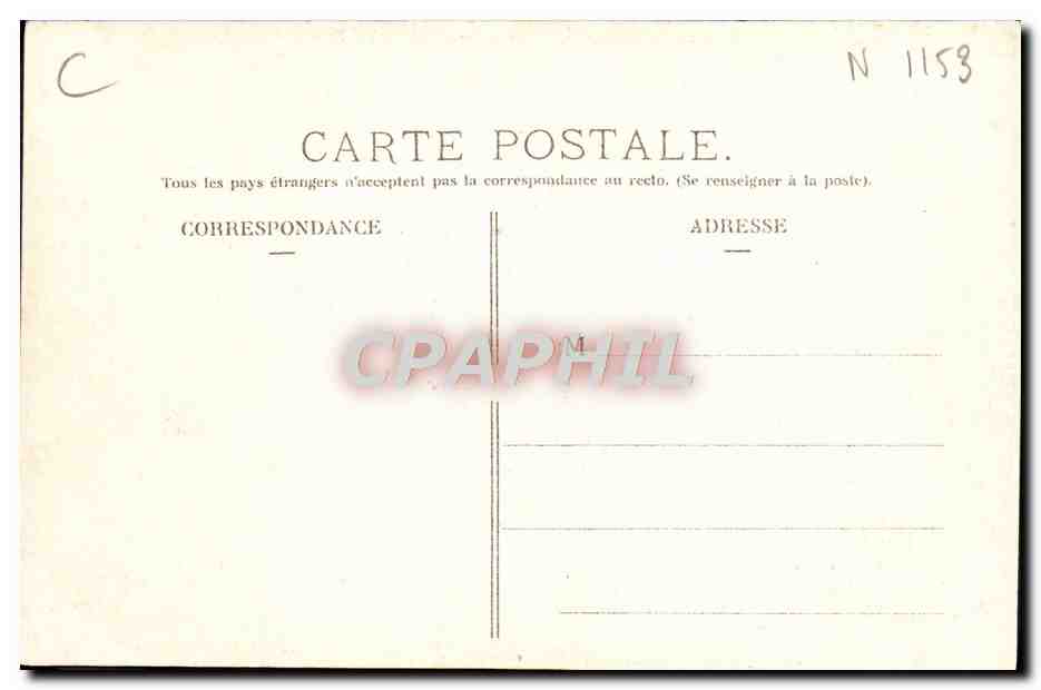 CPA Automobile CPA Automobile Coupe Gordon Bennett 5 juillet 1905 Circuit d'Auvergne Col de la Moreno — Verso