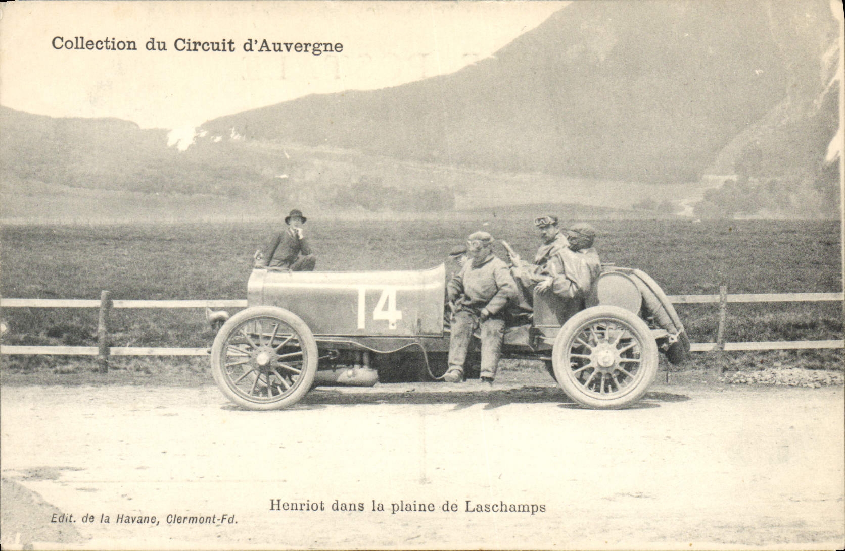 CPA Automobile CPA Automobile Coupe Gordon Bennett 5 juillet 1905 Circuit d'Auvergne Henriot dans la plaine de Laschamps