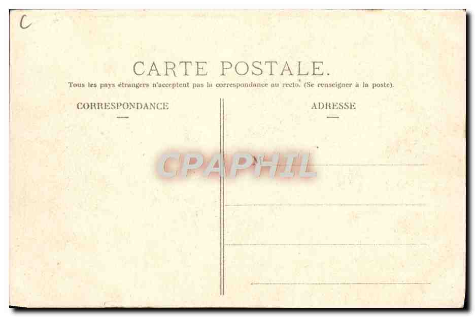 CPA Automobile CPA Automobile Coupe Gordon Bennett 5 juillet 1905 Circuit d'Auvergne Grand tournant pres la Baraque — Verso