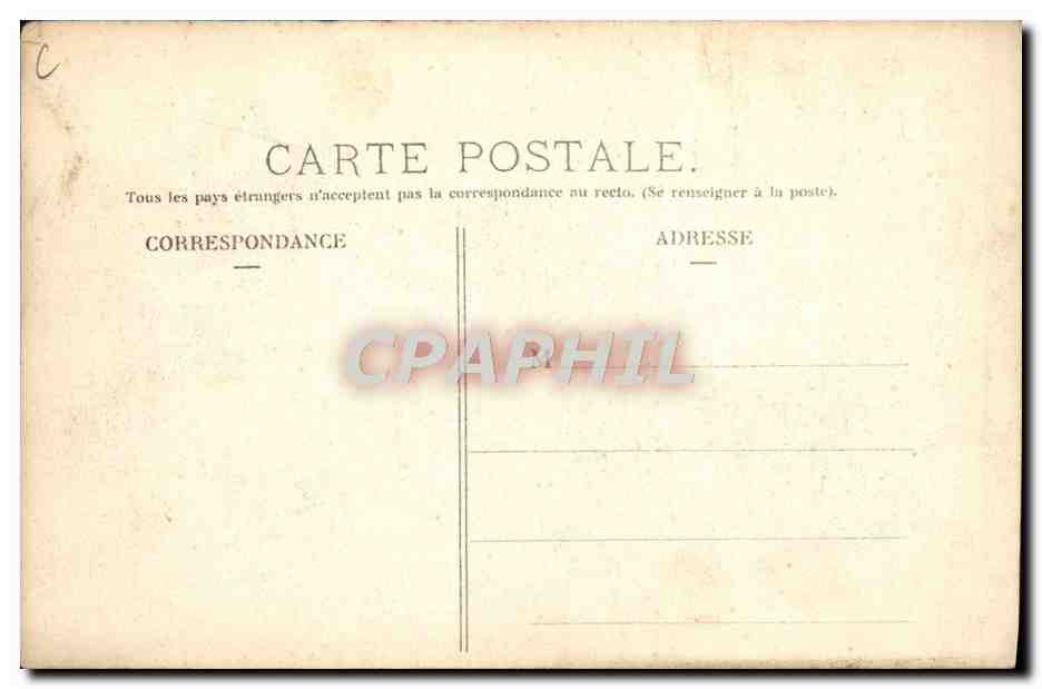 CPA Automobile CPA Automobile Coupe Gordon Bennett 5 juillet 1905 Circuit d'Auvergne Virage entre gare Laqueille Ganote — Verso