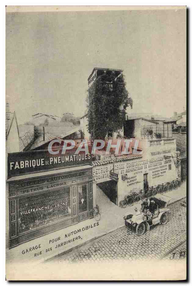 Garage et fabrique d'automobiles Petrus Lacroix — Villefranche-sur-Saône — éditeur T. D.