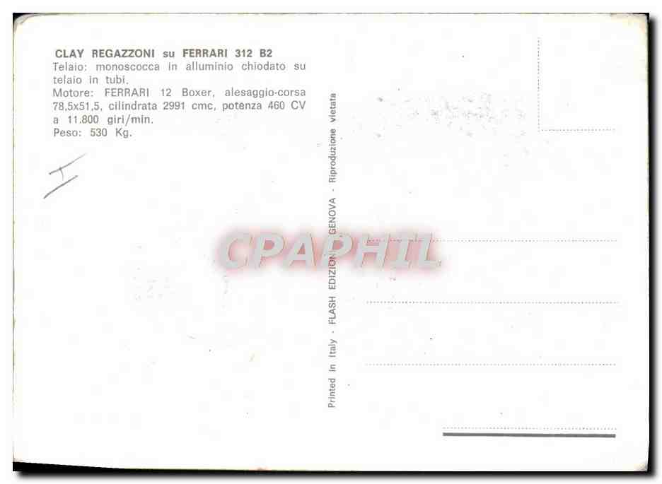 CPM Automobile Clay Regazzoni su Ferrari 312 B2 — Verso